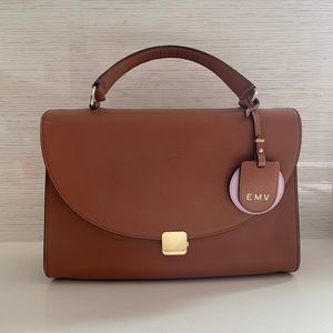 Cuyana top handle bag | Italian leather | charm | dust bag